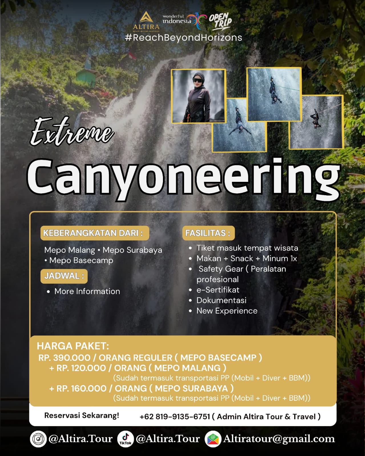 Open Trip Extreme Canyoneering